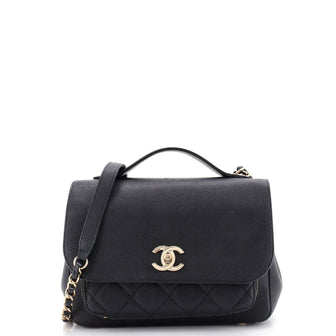 Chanel Business Affinity Flap Bag Quilted Caviar Small