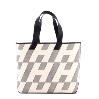 Hermes Cabas H en Biais Tote Canvas with Leather 40