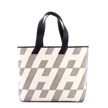 Hermes Cabas H en Biais Tote Canvas with Leather 40