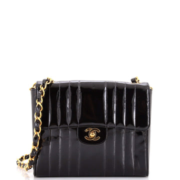 Chanel Vintage CC Chain Flap Bag Vertical Quilted Patent Small