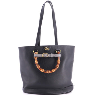 Gucci Diana Bamboo Handle Round Tote Leather Medium