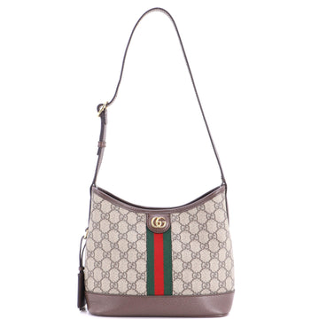 Gucci Ophidia Open Bucket Bag GG Coated Canvas with Leather Small