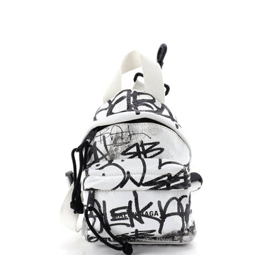 Balenciaga Explorer Graffiti Backpack Leather Mini