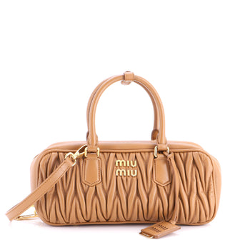 Miu Miu Arcadie Top Handle Bag Matelasse Leather Large