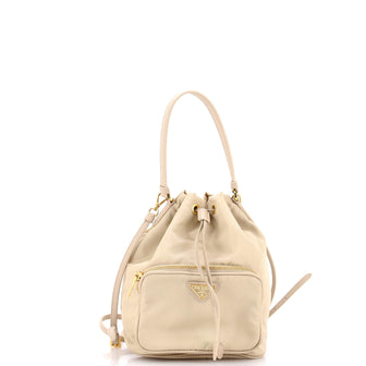 Prada Drawstring Bucket Bag Tessuto Small