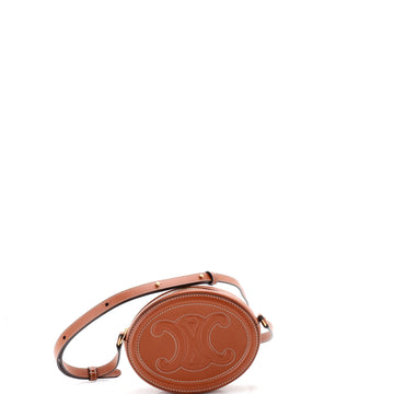 Celine Triomphe Oval Crossbody Bag Leather Mini