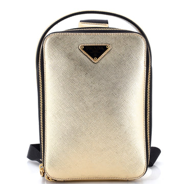 Prada Brique Top Handle Sling Bag Saffiano Leather