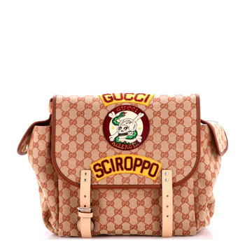 Gucci Children's Flap Backpack Embroidered GG Canvas