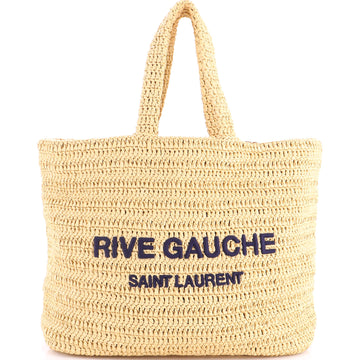 Saint Laurent Rive Gauche Supple Tote Raffia