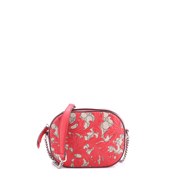 Gucci Chain Crossbody Bag Arabesque GG Coated Canvas with Leather Mini