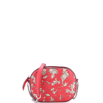 Gucci Chain Crossbody Bag Arabesque GG Coated Canvas with Leather Mini