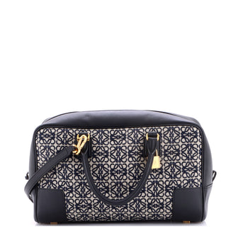 Loewe Amazona Bag Leather and Jacquard Canvas 28