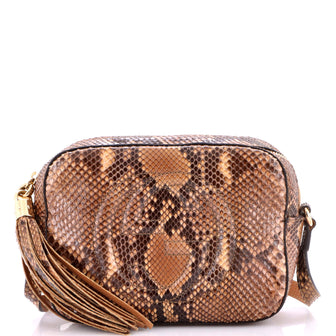 Gucci Soho Disco Crossbody Bag Python Small