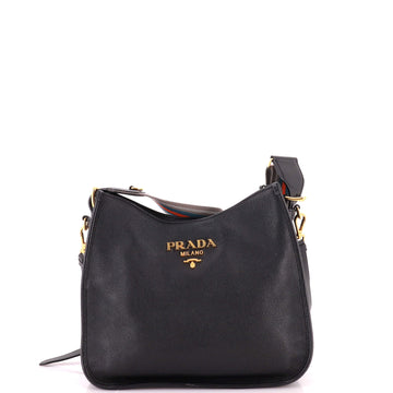 Prada Dual Strap Hobo Vitello Daino Medium