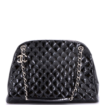 Chanel Just Mademoiselle Bag Quilted Patent Large