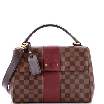 Louis Vuitton Bond Street Handbag Damier with Leather MM