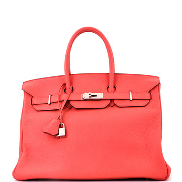 Hermes Birkin Handbag Pink Togo with Palladium Hardware 35