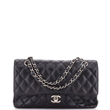 Chanel Classic Double Flap Bag Quilted Caviar Medium