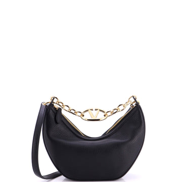 Valentino Garavani Vlogo Moon Hobo Leather Small