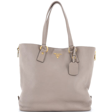Prada Side Zip Shopper Tote Vitello Daino Large