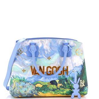 Louis Vuitton Montaigne Handbag Limited Edition Jeff Koons Van Gogh Print Canvas MM