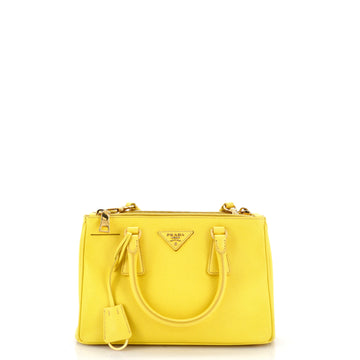 Prada Double Zip Lux Tote Saffiano Leather Mini