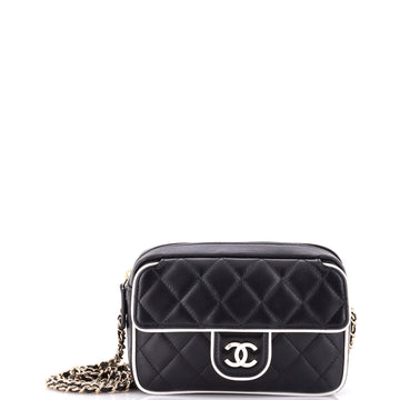 Chanel Resin CC Camera Bag Quilted Lambskin