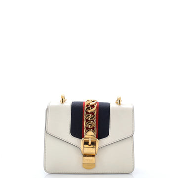 Gucci Sylvie Chain Shoulder Bag Leather Mini
