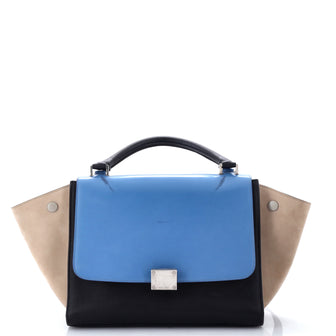Celine Tricolor Trapeze Bag Leather Small