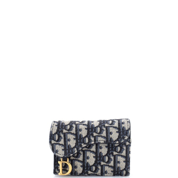 Christian Dior Saddle 5-Gusset Card Case Oblique Canvas