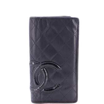 Chanel Cambon Bifold Wallet Quilted Lambskin Long