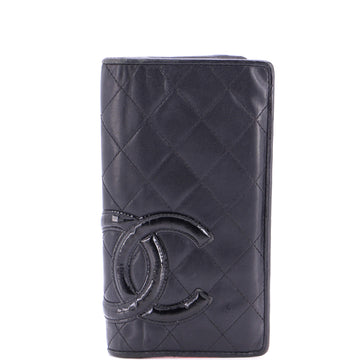 Chanel Cambon Bifold Wallet Quilted Lambskin Long