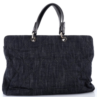 Chanel Timeless CC Soft Zip Tote Quilted Denim XL