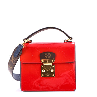 Louis Vuitton Spring Street NM Handbag Monogram Vernis with Monogram Canvas and Epi Leather
