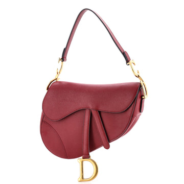 Christian Dior Saddle Handbag Leather Medium