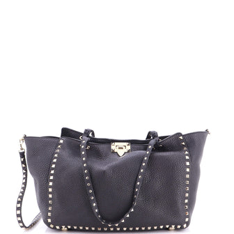 Valentino Garavani Rockstud Tote Pebbled Leather Medium