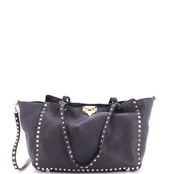 Valentino Garavani Rockstud Tote Pebbled Leather Medium