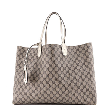 Gucci Reversible Tote GG Coated Canvas with Leather Medium