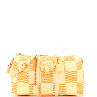 Louis Vuitton Keepall Bandouliere Bag Limited Edition Damier Raffia 50