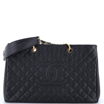 Chanel Grand Shopping Tote Quilted Caviar XL
