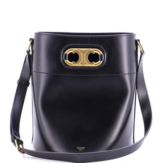Celine Maillon Triomphe Bucket Bag Leather Medium