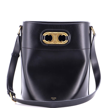 Celine Maillon Triomphe Bucket Bag Leather Medium