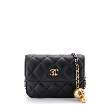 Chanel Pearl Crush Flap Clutch with Chain Quilted Lambskin Mini