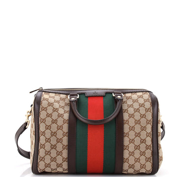 Gucci Vintage Web Boston Bag GG Canvas Medium