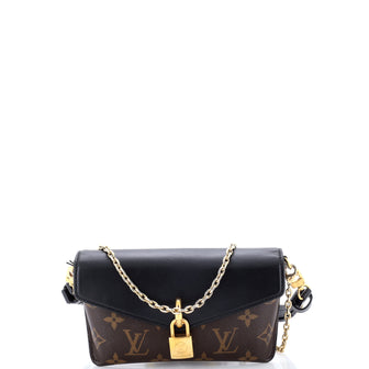 Louis Vuitton Padlock on Strap Handbag Monogram Canvas and Leather