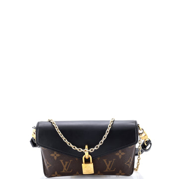 Louis Vuitton Padlock on Strap Handbag Monogram Canvas and Leather