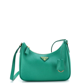 Prada Re-Edition Hobo Saffiano Leather Mini