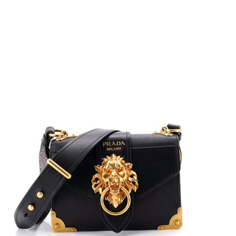 Prada Animalier Cahier Crossbody Bag Leather Small