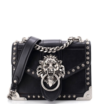 Prada Animalier Cahier Crossbody Bag Studded Leather Small