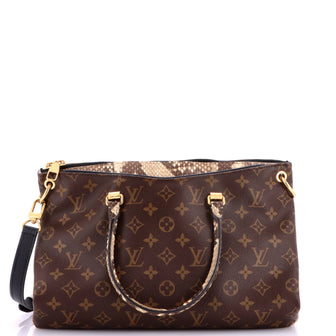 Louis Vuitton Pallas Tote Monogram Canvas with Python